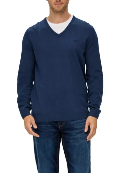 s.Oliver Pullover & Sweatshirts|Big Boys*Feinstrickpullover mit V-Ausschnitt blau2