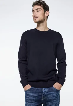 Street One Men Pullover & Sweatshirts|Big Boys*Feinstrickpullover nightfall blue