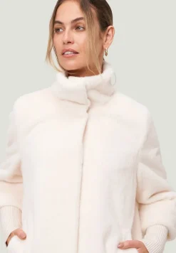 Zero Jacken*Fellimitat-Jacke mit Stehkragen Eggnog