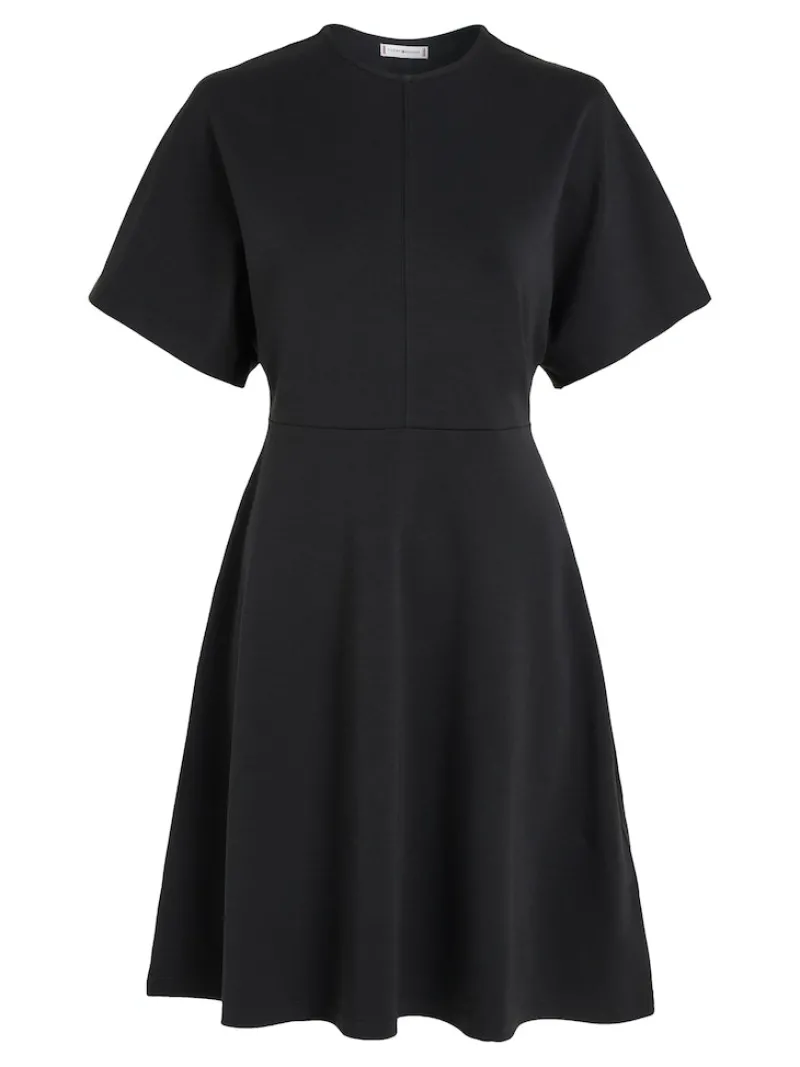 Tommy Hilfiger Kleider*F&F INTERLCK MODAL KNEE DRS SS Black