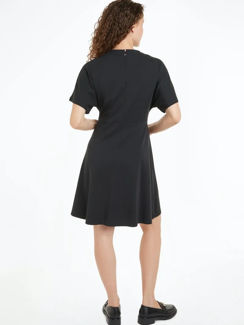 Tommy Hilfiger Kleider*F&F INTERLCK MODAL KNEE DRS SS Black