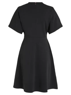 Tommy Hilfiger Kleider*F&F INTERLCK MODAL KNEE DRS SS Black