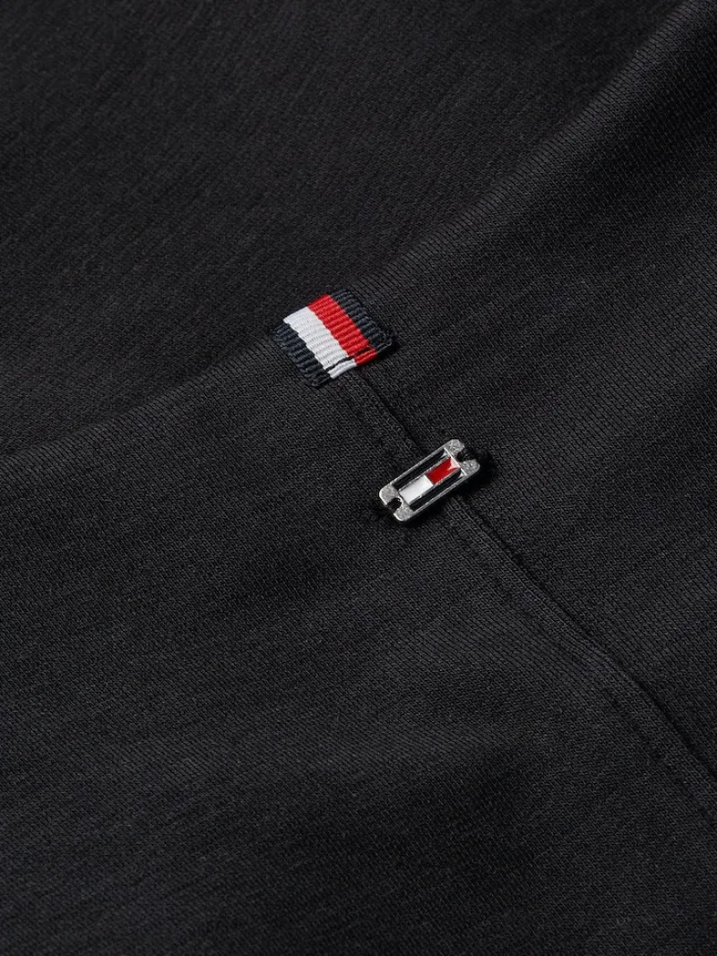 Tommy Hilfiger Kleider*F&F INTERLCK MODAL KNEE DRS SS Black