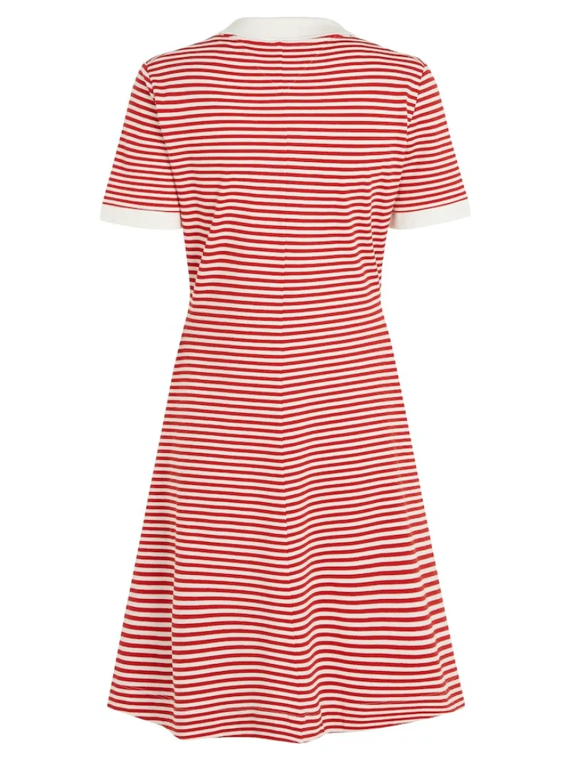 Tommy Hilfiger Kleider*F&F OPEN PLCKT LYCLL POLO DRS SS breton fierce red-ecru