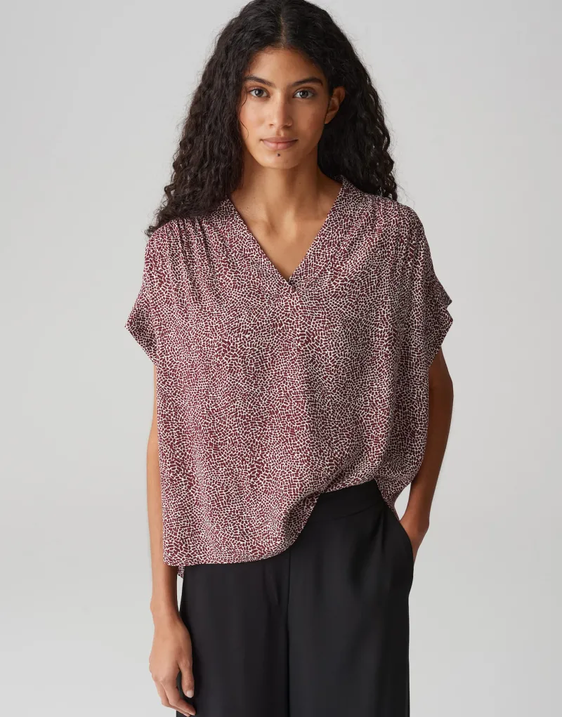 Opus Blusen*Filva minimal cassis