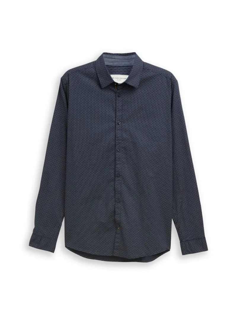 Tom Tailor Hemden|Big Boys*Fitted Hemd mit Muster navy mini spike design