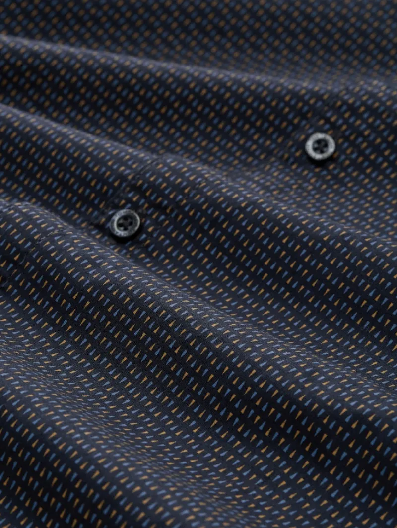 Tom Tailor Hemden|Big Boys*Fitted Hemd mit Muster navy mini spike design