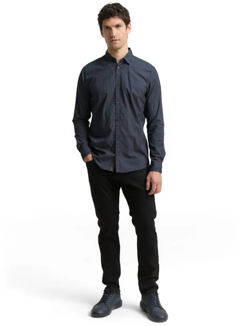 Tom Tailor Hemden|Big Boys*Fitted Hemd mit Muster navy mini spike design