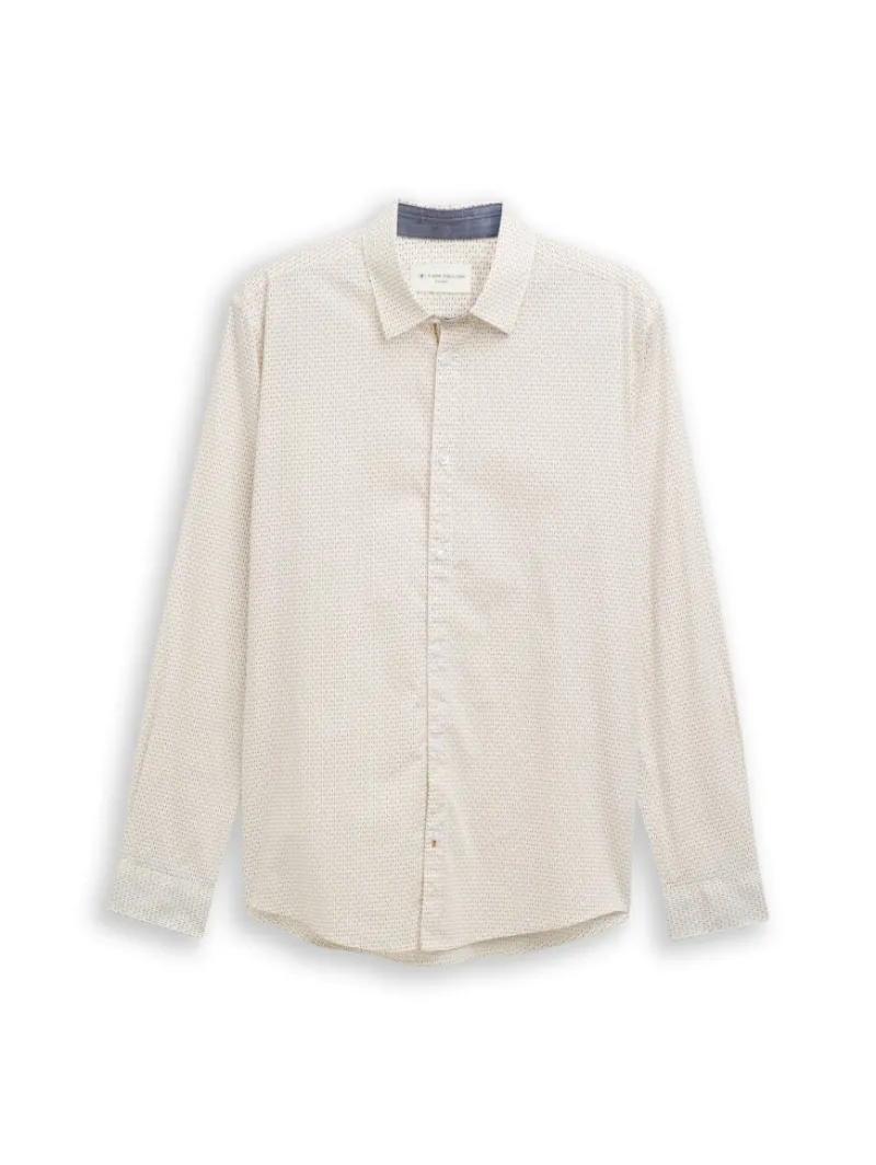 Tom Tailor Hemden|Big Boys*Fitted Hemd mit Muster white mini spike design