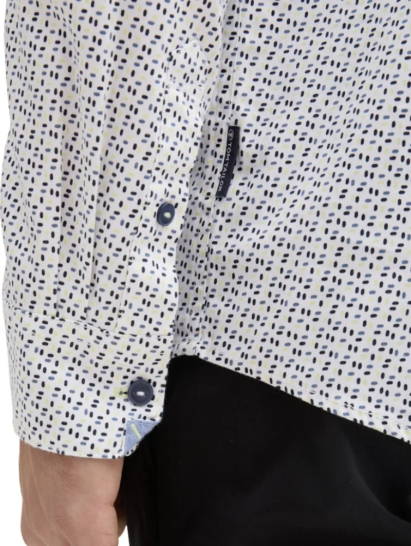 Tom Tailor Hemden|Big Boys*Fitted Hemd mit Muster white irregular design