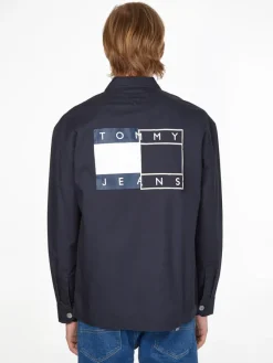 Tommy Jeans Hemden*Flag Overshirt twilight navy