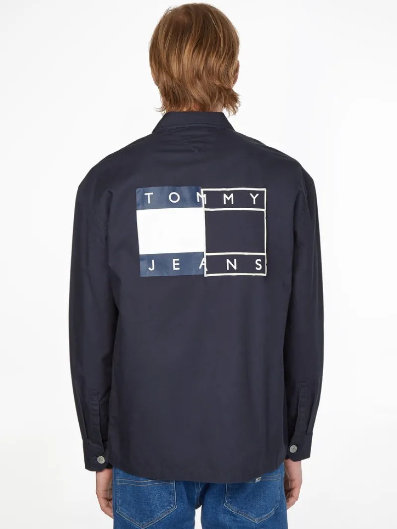 Tommy Jeans Hemden*Flag Overshirt twilight navy