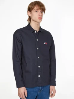 Tommy Jeans Hemden*Flag Overshirt twilight navy