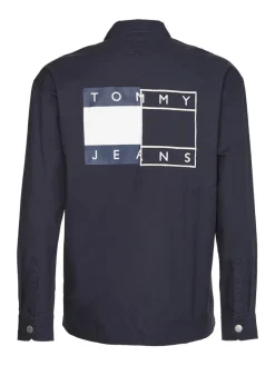 Tommy Jeans Hemden*Flag Overshirt twilight navy