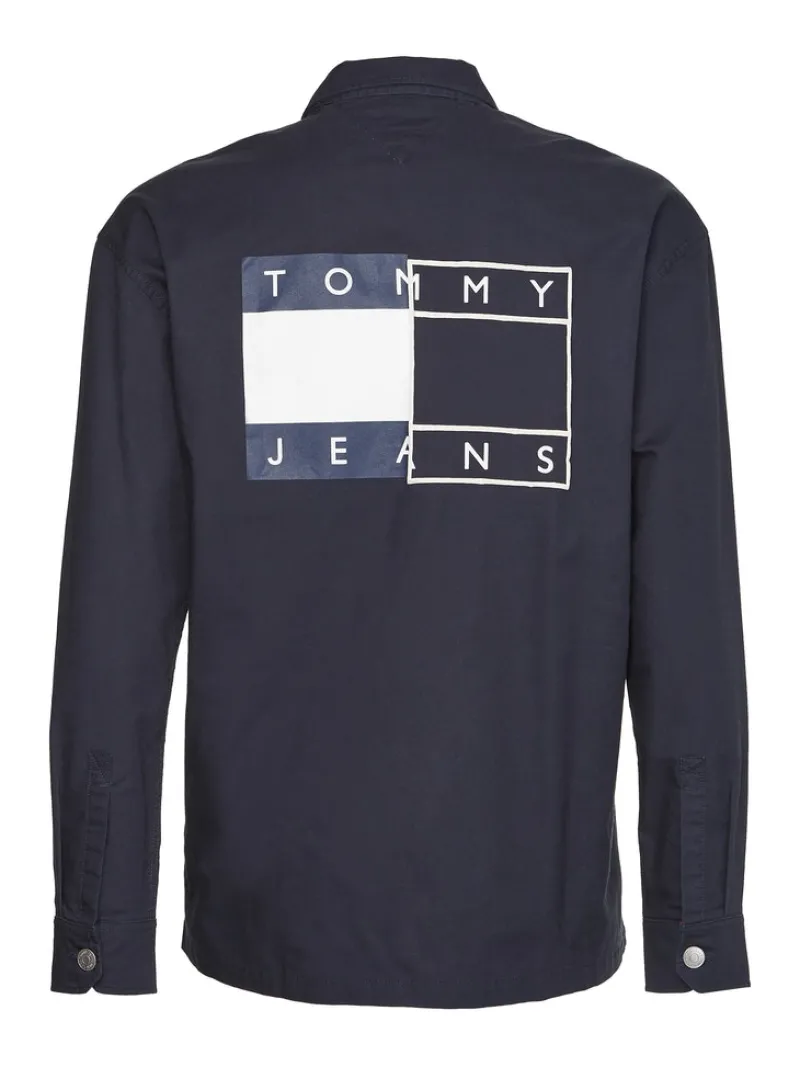 Tommy Jeans Hemden*Flag Overshirt twilight navy
