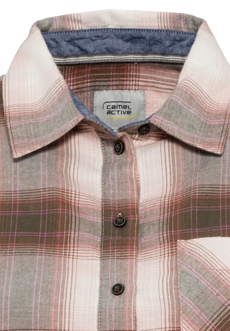 Camel Active Blusen*Flanellbluse aus Baumwolle rose