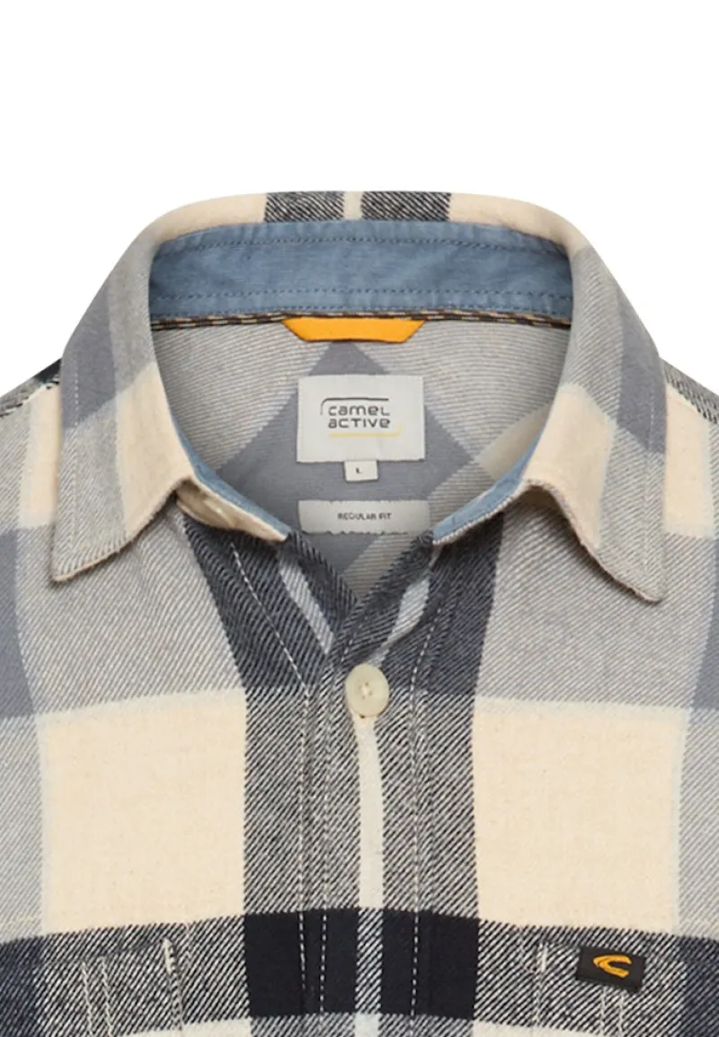 Camel Active Hemden|Big Boys*Flanellhemd mit Kontrastdetails und Brusttaschen dark blue