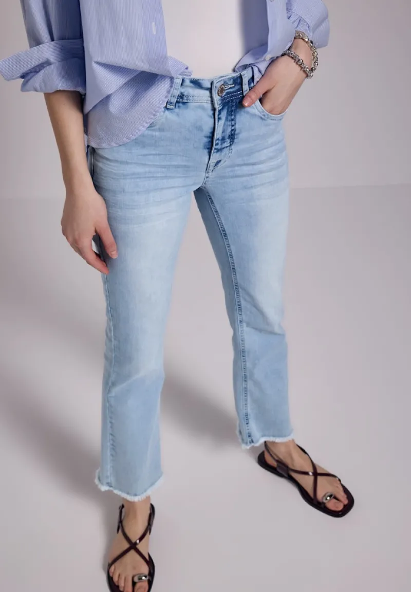 STREET ONE STUDIO Jeans*Flared Jeans bleach wash