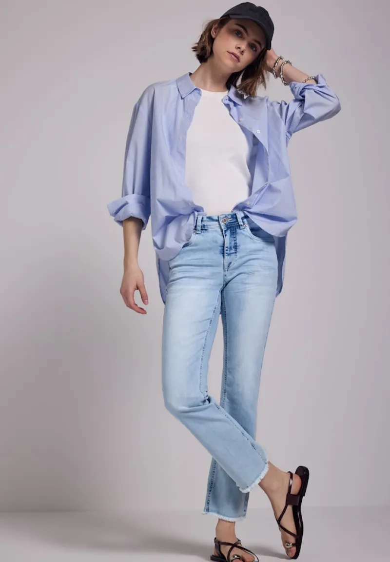 STREET ONE STUDIO Jeans*Flared Jeans bleach wash