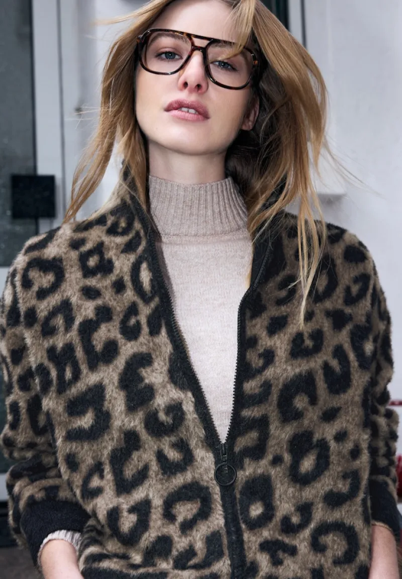 STREET ONE STUDIO Pullover & Sweatshirts*Flauschiger Leo Cardigan Black