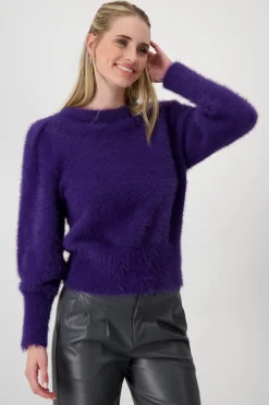 Monari Pullover & Sweatshirts*Flauschiger Pullover dark purple