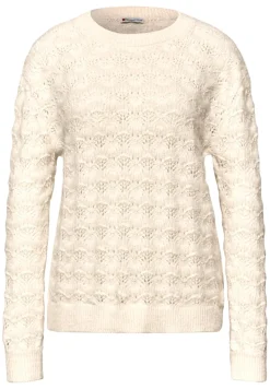 Street One Pullover & Sweatshirts*Flauschiger Strukturpullover soft beige
