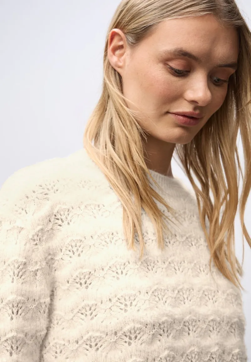 Street One Pullover & Sweatshirts*Flauschiger Strukturpullover soft beige