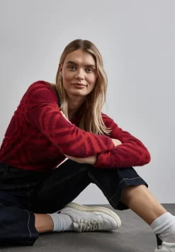 Street One Shirts*Flauschiges Langarmshirt Beet Red