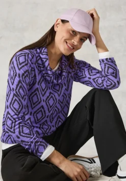 Cecil Shirts*Flauschiges Shirt mit Print lilac melange