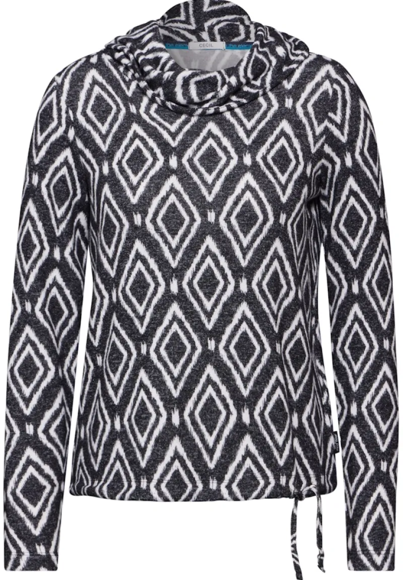 Cecil Shirts*Flauschiges Shirt mit Print charcoal grey melange