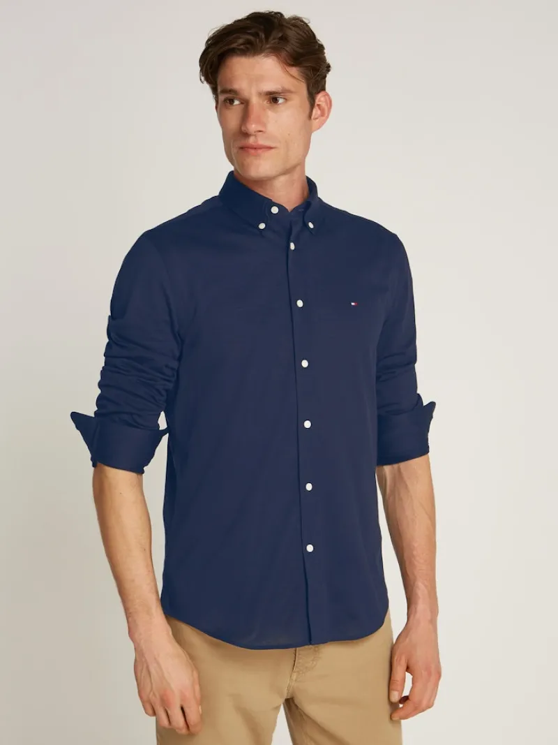 Tommy Hilfiger Hemden|Big Boys*FLEX DOBBY SF SHIRT carbon navy