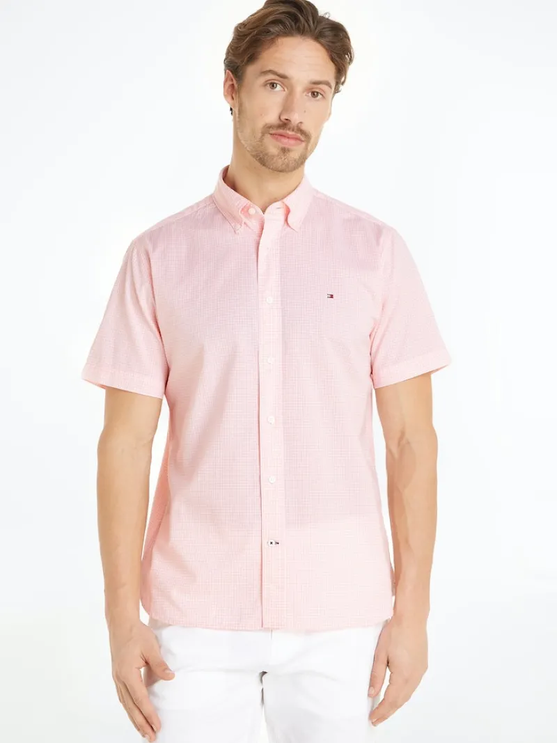 Tommy Hilfiger Hemden|Big Boys*FLEX GINGHAM RF SHIRT S/S pink crystal - optic white