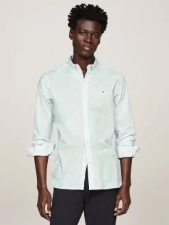 Tommy Hilfiger Hemden|Big Boys*FLEX MINI PRINT SF SHIRT optic white - olympic green