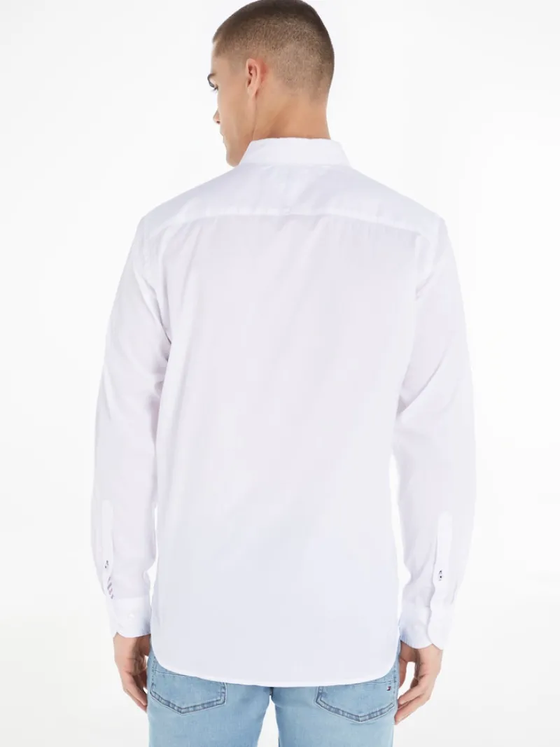 Tommy Hilfiger Hemden|Big Boys*FLEX POPELINE-HEMD MIT BIO-BAUMWOLLE white
