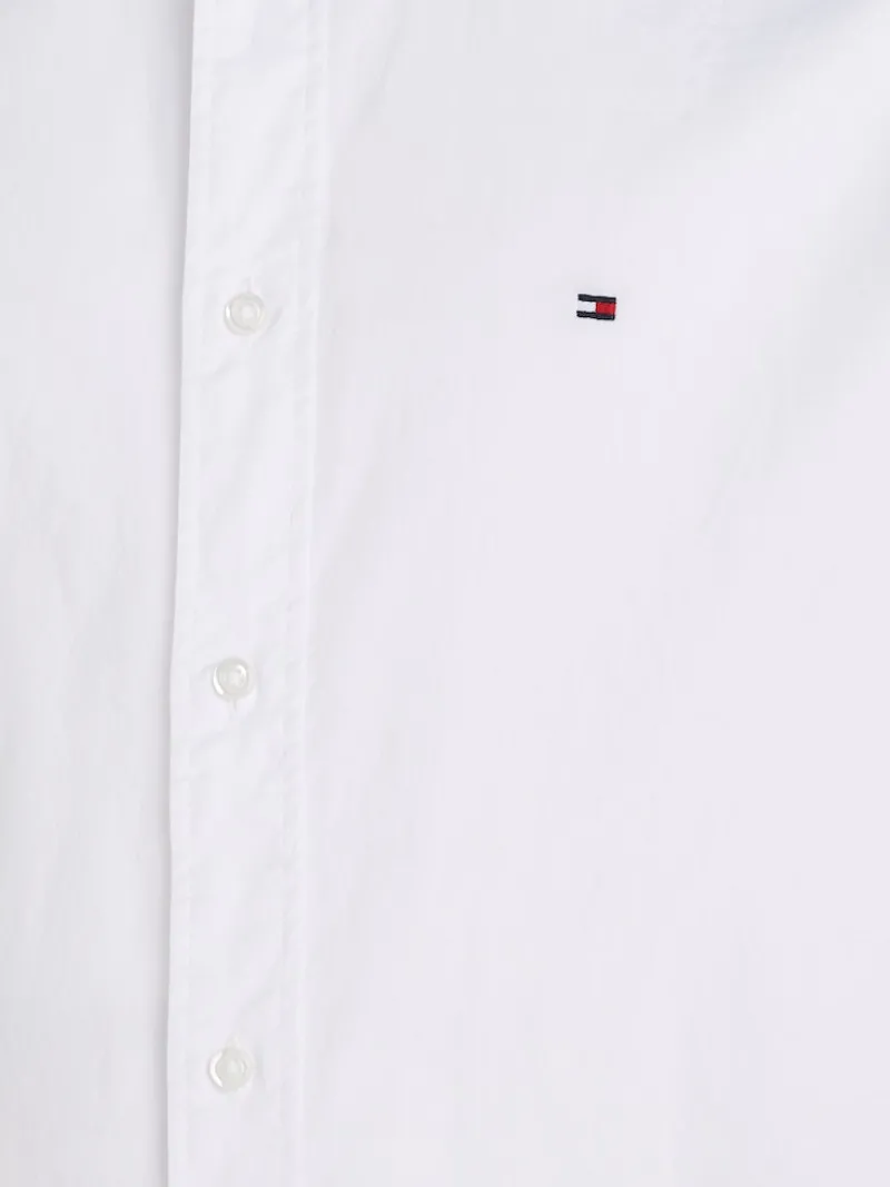 Tommy Hilfiger Hemden|Big Boys*FLEX POPELINE-HEMD MIT BIO-BAUMWOLLE white