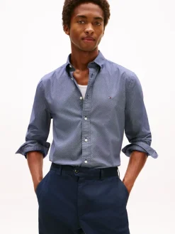 Tommy Hilfiger Hemden|Big Boys*FLEX POPLIN MICRO RF PRINT SHIRT preppy navy - allover