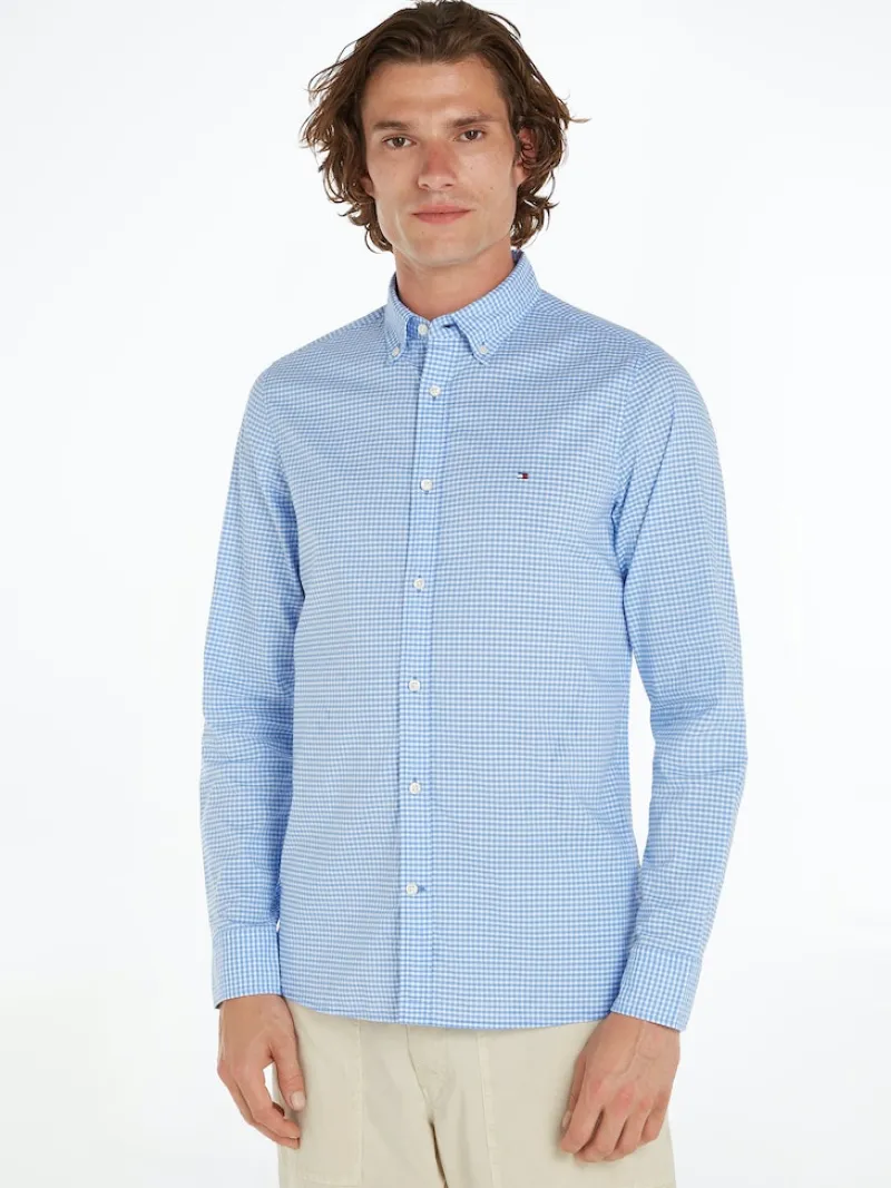 Tommy Hilfiger Hemden|Big Boys*FLEX TEXTURED GINGHAM SF SHIRT blue spell - optic white