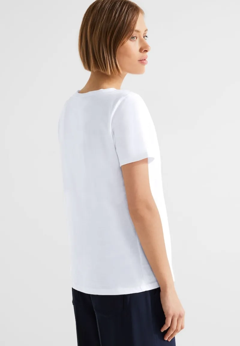 Street One Shirts*Flower Partprint Shirt blue bay