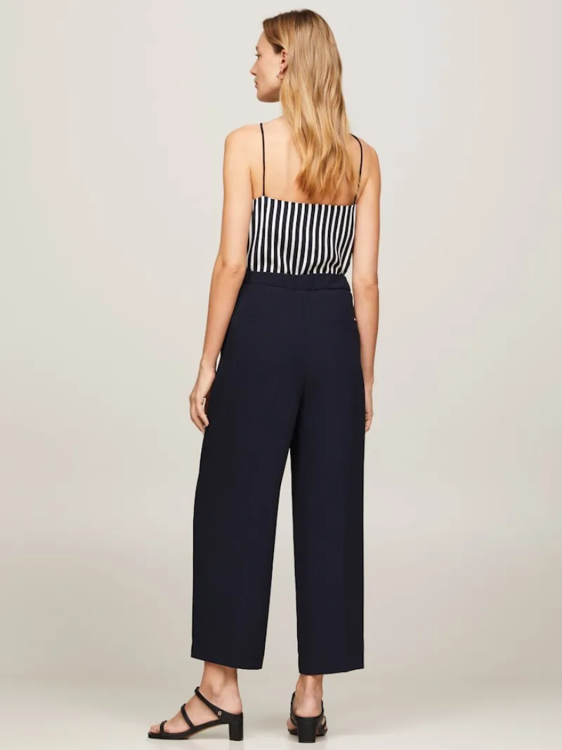 Tommy Hilfiger Hosen*FLUID TWILL WIDE LEG CROP desert sky