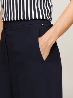 Tommy Hilfiger Hosen*FLUID TWILL WIDE LEG CROP desert sky