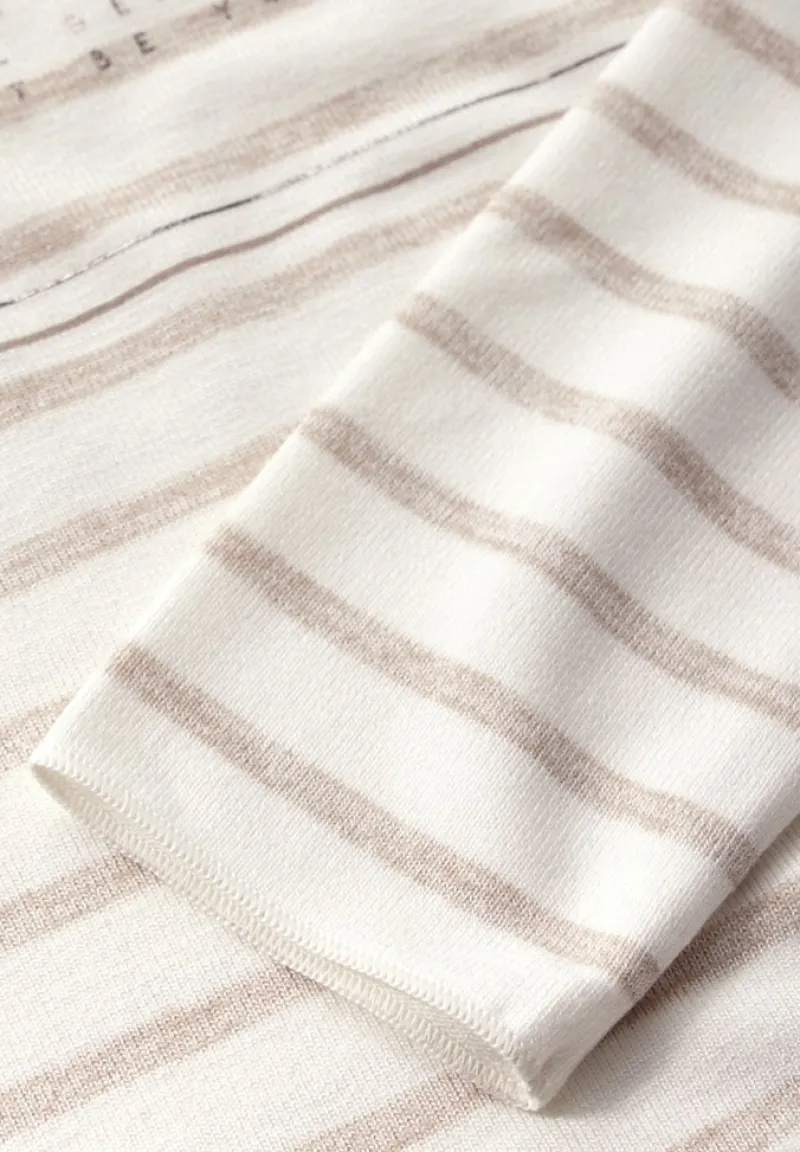 Street One Shirts*Folienprint Streifenshirt smooth sand beige