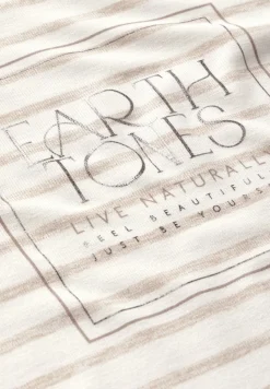 Street One Shirts*Folienprint Streifenshirt smooth sand beige