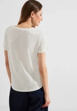 Cecil Shirts*Fotoprint T-Shirt vanilla white