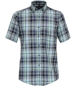 CASAMODA Hemden|Big Boys*Freizeithemd Kurzarm aqua bis petrol