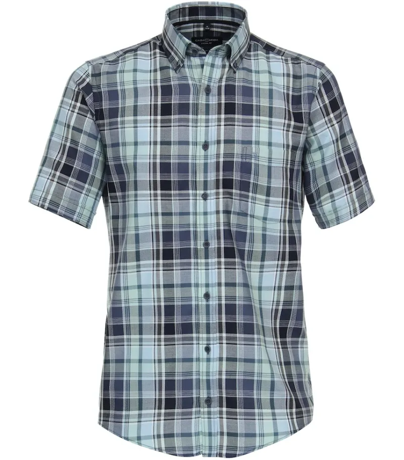 CASAMODA Hemden|Big Boys*Freizeithemd Kurzarm aqua bis petrol