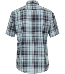 CASAMODA Hemden|Big Boys*Freizeithemd Kurzarm aqua bis petrol