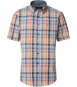 CASAMODA Hemden*Freizeithemd Kurzarm Blau