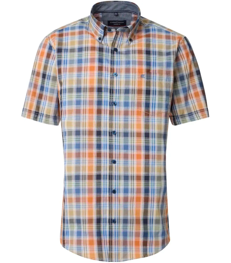 CASAMODA Hemden*Freizeithemd Kurzarm Blau