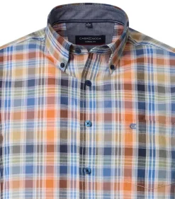 CASAMODA Hemden*Freizeithemd Kurzarm Blau