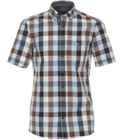 CASAMODA Hemden*Freizeithemd Kurzarm Blau